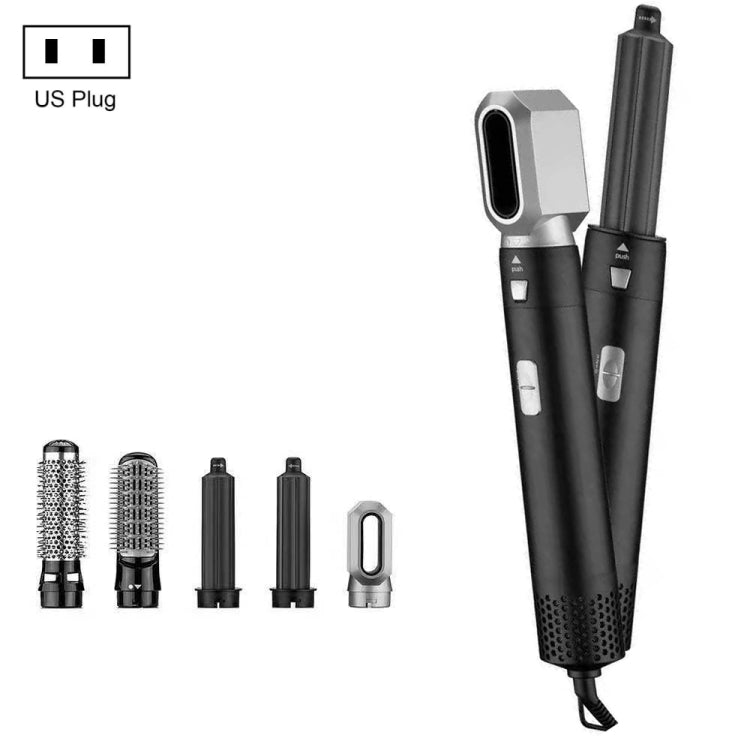 หวีลมร้อน 5-in-1 เครื่องหนีบผมอัตโนมัติและไดร์เป่าผมสองฟังก์ชัน สีเงิน+ชมพูโรส (ปลั๊ก EU), สีเงิน+ชมพูโรส (ปลั๊ก US), สีเงิน+ชมพูโรส (ปลั๊ก UK), สีดำ (ปลั๊ก EU), สีดำ (ปลั๊ก US)