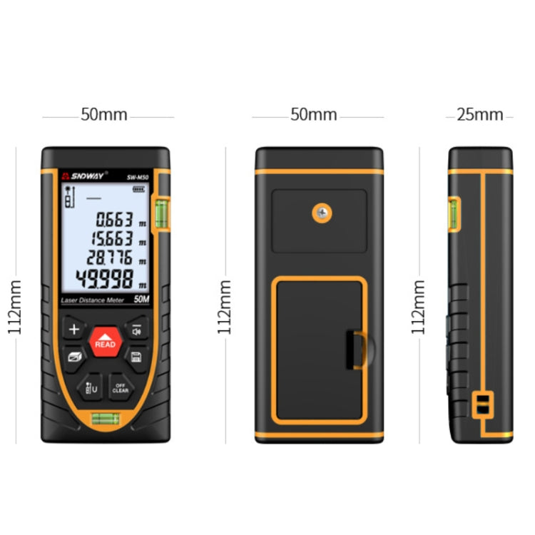 เครื่องวัดระยะเลเซอร์ เครื่องมือวัดอินฟราเรด รุ่น SNDWAY SW-M50, SW-M70, SW-M80, SW-M100, SW-M120, SW-G4S