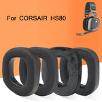 2 ชิ้น กล่องหูฟัง RGB สำหรับ CORSAIR HS80 แบบตาข่ายเต็ม ตาข่าย + หนังโปรตีน กำมะหยี่เต็ม กำมะหยี่ + หนังโปรตีน