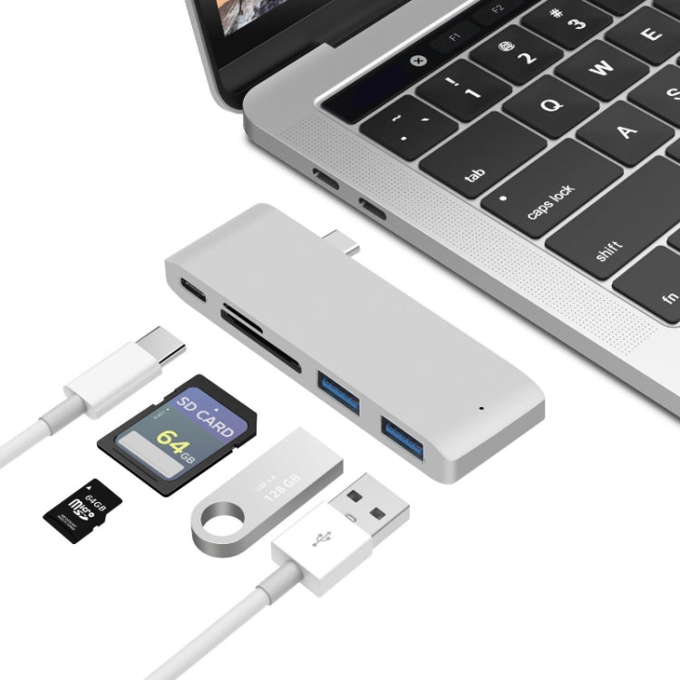 แท่นต่อ USB-C เป็น HDMI พร้อมเครื่องอ่านบัตร, สเปค: 5 in 1 สีเทา, 5 in 1 สีเงิน, 6 in 1 สีเทา, 6 in 1 สีเงิน