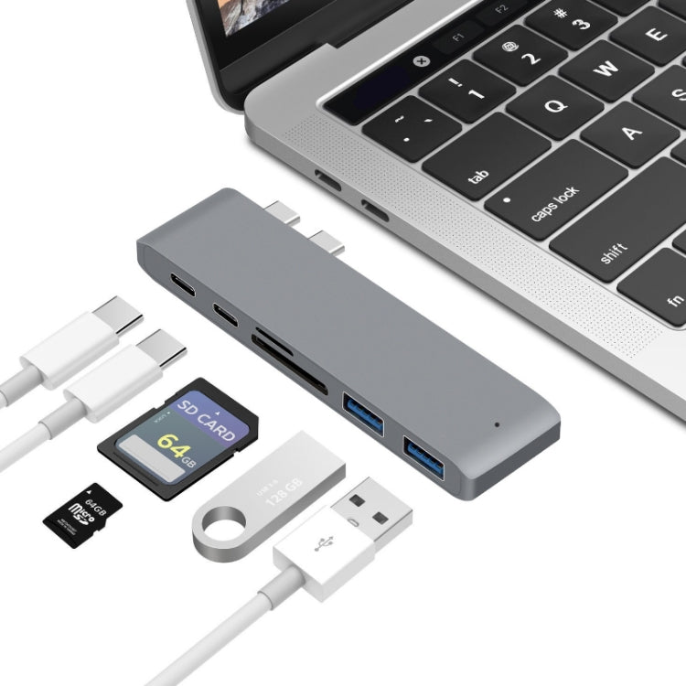 แท่นต่อ USB-C เป็น HDMI พร้อมเครื่องอ่านบัตร, สเปค: 5 in 1 สีเทา, 5 in 1 สีเงิน, 6 in 1 สีเทา, 6 in 1 สีเงิน