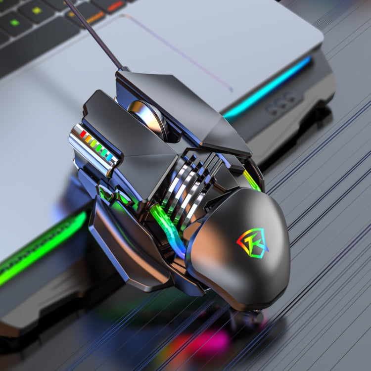 เมาส์มีสาย Taijia P3 6 ปุ่ม ไฟ RGB ปรับได้ สีดำ สีขาว