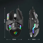 เมาส์มีสาย Taijia P3 6 ปุ่ม ไฟ RGB ปรับได้ สีดำ สีขาว