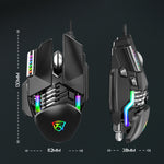 เมาส์มีสาย Taijia P3 6 ปุ่ม ไฟ RGB ปรับได้ สีดำ สีขาว