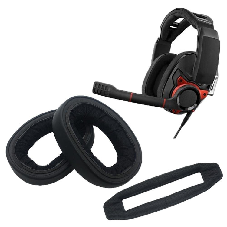 2 ชิ้น คานหูสำหรับหูฟัง Sennheiser GSP600 GSP500 GSP670, สไตล์: คานหู หนังแกะ ผ้าตาข่าย เจลน้ำแข็ง การเชื่อมต่อแบบนาโน