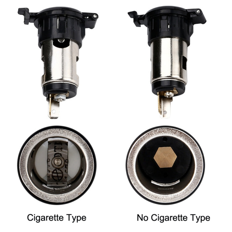 Car Modified Cigarette Lighter Waterproof Vehicle Charging Power Socket No Cigarette Type (with 1.5cm Line), Cigarette Type (with 1.5m Line), No Cigarette Type (with 1.5m Line)