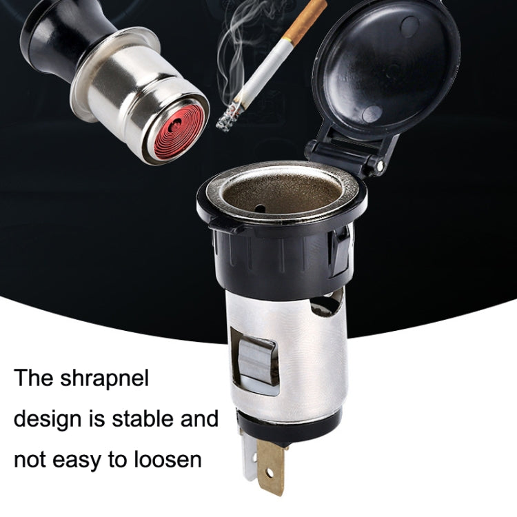Car Modified Cigarette Lighter Waterproof Vehicle Charging Power Socket No Cigarette Type (with 1.5cm Line), Cigarette Type (with 1.5m Line), No Cigarette Type (with 1.5m Line)