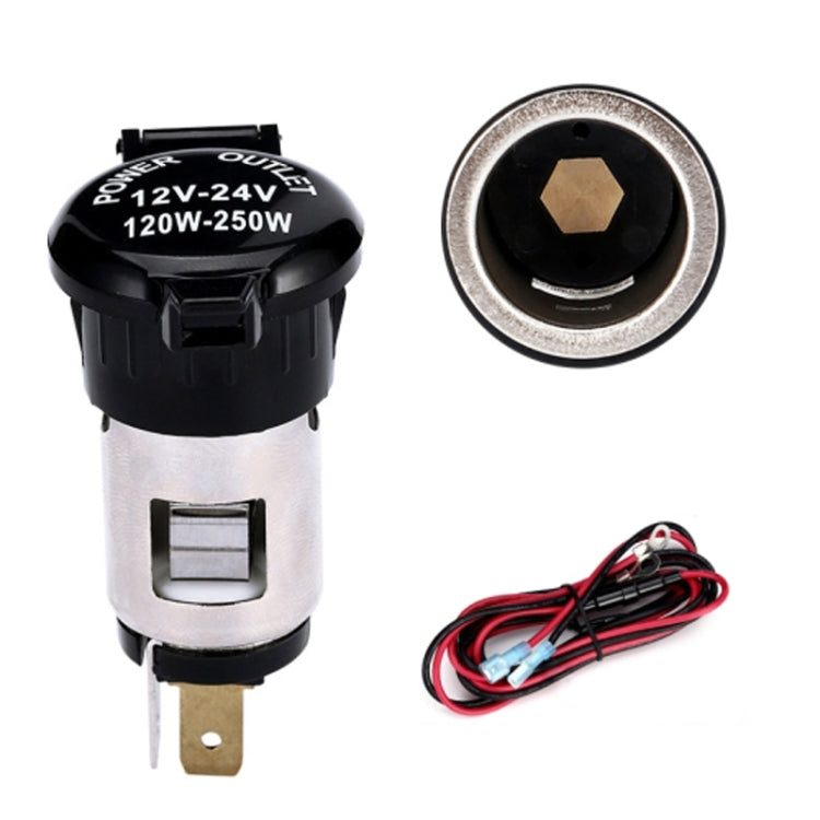 Car Modified Cigarette Lighter Waterproof Vehicle Charging Power Socket No Cigarette Type (with 1.5cm Line), Cigarette Type (with 1.5m Line), No Cigarette Type (with 1.5m Line)