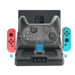 ฐานชาร์จและที่เก็บจอยสติ๊กเกมมัลติฟังก์ชันสำหรับ Nintendo Switch, S053