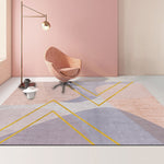 Modern Abstract Geometric Living Room Rug Coffee Table Cushion, 80x120cm, 80x160cm