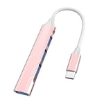 แท่นต่อขยายอเนกประสงค์ขนาดเล็ก 4 in 1, สเปค: Type-C/USB-C 3.0 (สีเงิน), Type-C/USB-C 3.0 (สีเงิน), Type-C/USB-C 3.0 (สีเทา), Type-C/USB-C 3.0 (สีชมพู), USB 3.0 (สีเงิน), USB 3.0 (สีเทา), USB 3.0 (สีชมพู)