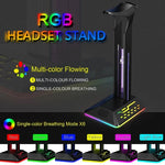 Dual USB RGB Color Changing Gaming Headset Stand
