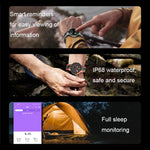 Wearkey E15 นาฬิกาจอสัมผัสอัจฉริยะวัดอัตราการเต้นหัวใจขนาด 1.28 นิ้ว สีน้ำเงิน สีเงินเทา สีส้ม