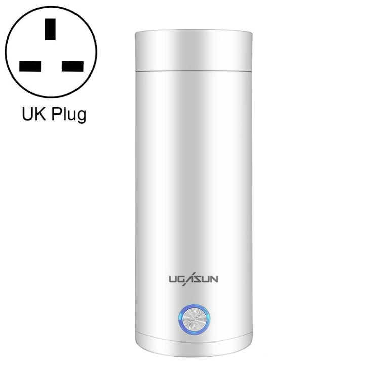 UGASUN แก้วน้ำไฟฟ้าพกพาแบบพกพาแบบมินิ พร้อมที่อุ่นน้ำ ปลั๊ก UK (สีขาว), ปลั๊ก EU (สีขาว), ปลั๊ก US (สีขาว), ปลั๊ก UK (สีชมพู), ปลั๊ก EU (สีชมพู), ปลั๊ก US (สีชมพู)