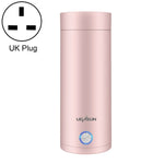 UGASUN แก้วน้ำไฟฟ้าพกพาแบบพกพาแบบมินิ พร้อมที่อุ่นน้ำ ปลั๊ก UK (สีขาว), ปลั๊ก EU (สีขาว), ปลั๊ก US (สีขาว), ปลั๊ก UK (สีชมพู), ปลั๊ก EU (สีชมพู), ปลั๊ก US (สีชมพู)