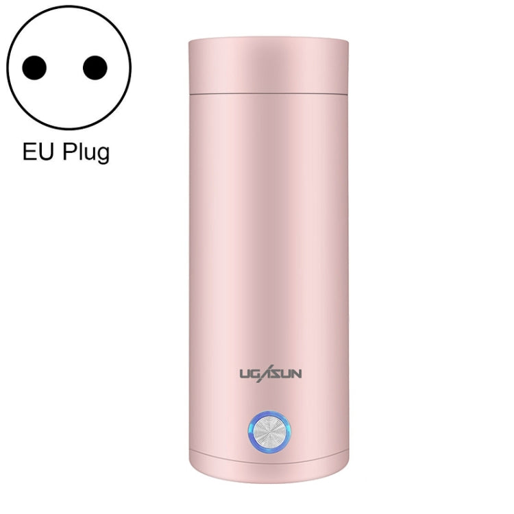 UGASUN แก้วน้ำไฟฟ้าพกพาแบบพกพาแบบมินิ พร้อมที่อุ่นน้ำ ปลั๊ก UK (สีขาว), ปลั๊ก EU (สีขาว), ปลั๊ก US (สีขาว), ปลั๊ก UK (สีชมพู), ปลั๊ก EU (สีชมพู), ปลั๊ก US (สีชมพู)