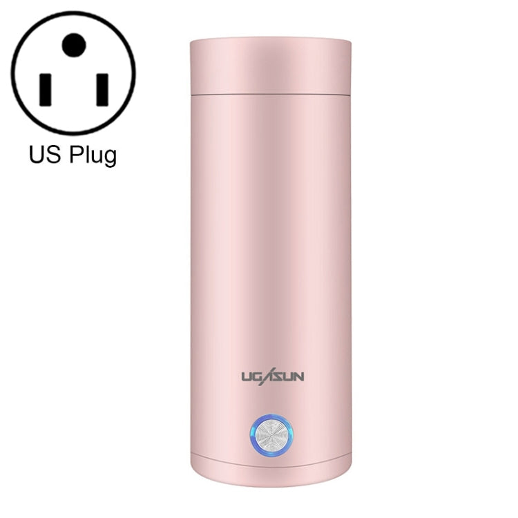 UGASUN แก้วน้ำไฟฟ้าพกพาแบบพกพาแบบมินิ พร้อมที่อุ่นน้ำ ปลั๊ก UK (สีขาว), ปลั๊ก EU (สีขาว), ปลั๊ก US (สีขาว), ปลั๊ก UK (สีชมพู), ปลั๊ก EU (สีชมพู), ปลั๊ก US (สีชมพู)