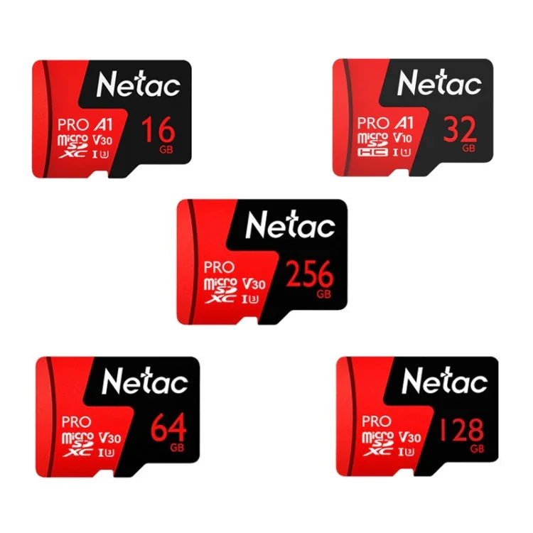 Netac การ์ดความจำสำหรับกล้องบันทึกภาพและโทรศัพท์มือถือ, 32GB, 64GB, 128GB, 256GB