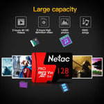 Netac การ์ดความจำสำหรับกล้องบันทึกภาพและโทรศัพท์มือถือ, 32GB, 64GB, 128GB, 256GB