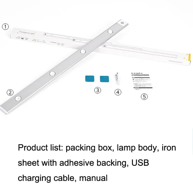แถบไฟ LED อัจฉริยะบางพิเศษ ตรวจจับร่างกายมนุษย์, ความยาว:, 30 ซม., 40 ซม.