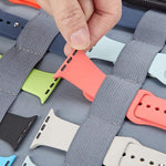 กระเป๋าเก็บสายรัดยาวพร้อมหูจับสำหรับ Apple Watch, ชั้นเดียว (สีดำ), ชั้นเดียว (สีเทา), สองชั้น (สีดำ), สองชั้น (สีเทา), สองชั้น (ลายเสือดาวสีเหลือง), สองชั้น (ลายเสือดาวสีชมพู)