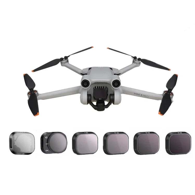อุปกรณ์เสริมฟิลเตอร์อลูมิเนียมอัลลอยด์ปรับได้สำหรับ DJI Mini 3 Pro, สไตล์: UV+CPL+ND8+ND16+ND32+ND64 6-in-1, CPL, ND8, ND16, ND32, ND64, ชุด 4-in-1, ชุด 6-in-1