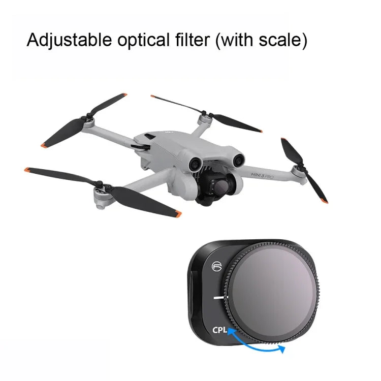 อุปกรณ์เสริมฟิลเตอร์อลูมิเนียมอัลลอยด์ปรับได้สำหรับ DJI Mini 3 Pro, สไตล์: UV+CPL+ND8+ND16+ND32+ND64 6-in-1, CPL, ND8, ND16, ND32, ND64, ชุด 4-in-1, ชุด 6-in-1