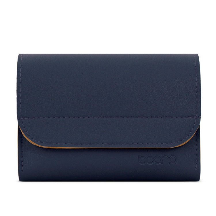 กระเป๋าเก็บที่ชาร์จเมาส์หนังขนาดเล็ก Baona BN-Q009, สีน้ำเงินเข้ม+เหลือง, เทาเขียว+เขียวอ่อน, เงิน+น้ำเงิน