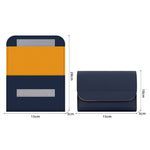 กระเป๋าเก็บที่ชาร์จเมาส์หนังขนาดเล็ก Baona BN-Q009, สีน้ำเงินเข้ม+เหลือง, เทาเขียว+เขียวอ่อน, เงิน+น้ำเงิน