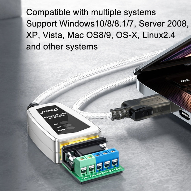 DTECH DT-5019 ตัวแปลง USB เป็น RS485/422 สำหรับสายสื่อสารแบบอนุกรม, ความยาวสาย 1.2 ม.