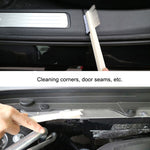 10 PCS Car Head Engine Brush Double-Sided Groove Brush, 10 PCS White