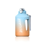 ขวดน้ำกีฬาพร้อมหลอดและสเกลความจุใหญ่แบบไล่ระดับ, 1500ml, 2300ml, 3800ml