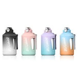 ขวดน้ำกีฬาพร้อมหลอดและสเกลความจุใหญ่แบบไล่ระดับ, 1500ml, 2300ml, 3800ml