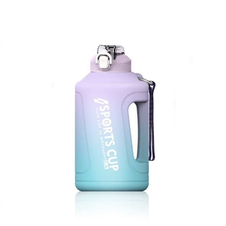 ขวดน้ำกีฬาพร้อมหลอดและสเกลความจุใหญ่แบบไล่ระดับ, 1500ml, 2300ml, 3800ml