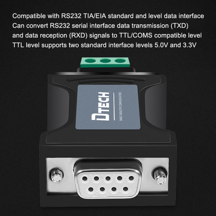 โมดูลพอร์ตอนุกรม DTECH DT-9005 RS232 เป็น TTL ไม่มีแหล่งจ่ายไฟ, โมดูล 3.3V, โมดูล 5V