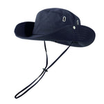 Versatile Breathable Sunscreen Drawstring Fisherman Hat, Khaki, Black, Grey, Coffee, Dark Blue, Army Green