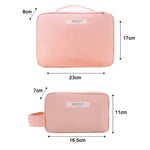 Multifunctional Portable Travel Large Capacity Cosmetic Storage Bag, Cute Pink (Small)
