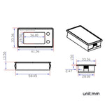 มิเตอร์วัดแรงดันดิจิทัลแบตเตอรี่ลิเธียมกรดตะกั่วสองสายกันน้ำ LCD, 8-100V (สีขาว), 8-100V (สีน้ำเงิน), 8-72V (สีขาว), 8-72V (สีน้ำเงิน)