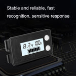 มิเตอร์วัดแรงดันดิจิทัลแบตเตอรี่ลิเธียมกรดตะกั่วสองสายกันน้ำ LCD, 8-100V (สีขาว), 8-100V (สีน้ำเงิน), 8-72V (สีขาว), 8-72V (สีน้ำเงิน)
