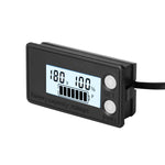 มิเตอร์วัดแรงดันดิจิทัลแบตเตอรี่ลิเธียมกรดตะกั่วสองสายกันน้ำ LCD, 8-100V (สีขาว), 8-100V (สีน้ำเงิน), 8-72V (สีขาว), 8-72V (สีน้ำเงิน)