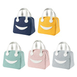 กระเป๋าอาหารกลางวันพร้อมหูจับหนัง, ขนาด: S (สีเขียว), S (สีเขียว), S (สีชมพู), S (สีเทา), S (สีน้ำเงินกรมท่า), S (สีเหลือง), L (สีเขียว), L (สีชมพู), L (สีเทา), L (สีน้ำเงินกรมท่า), L (สีเหลือง)