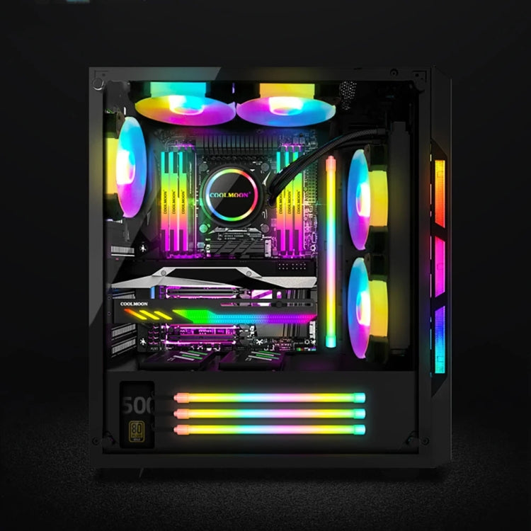 แถบไฟ LED ซิลิโคนตกแต่งเคสคอมพิวเตอร์ ARGB, รุ่น Y360 แบบวงกลม