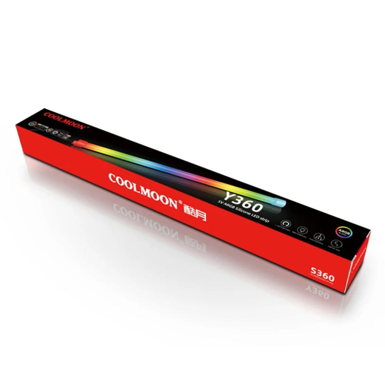 แถบไฟ LED ซิลิโคนตกแต่งเคสคอมพิวเตอร์ ARGB, รุ่น Y360 แบบวงกลม