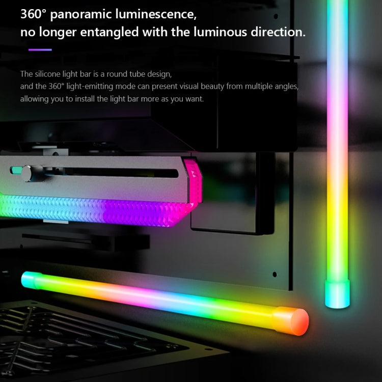 แถบไฟ LED ซิลิโคนตกแต่งเคสคอมพิวเตอร์ ARGB, รุ่น Y360 แบบวงกลม