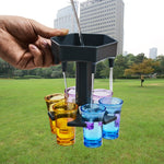 ชุดเครื่องดื่มไวน์ 6 แก้วสำหรับงานเลี้ยงบาร์ รูปหกเหลี่ยม, สีเทาพร้อมแก้วใส 6 ใบ, สีน้ำเงินพร้อมแก้วใส 6 ใบ, สีเทาพร้อมแก้วสีสัน 6 ใบ, สีน้ำเงินพร้อมแก้วสีสัน 6 ใบ