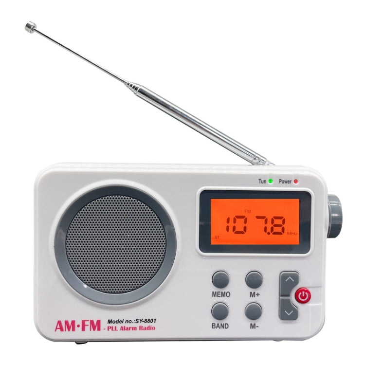 วิทยุพกพาเรโทร SY-8801 หน้าจอ LCD HD น้ำหนักเบา เบส คลื่นสั้น, SY-8801