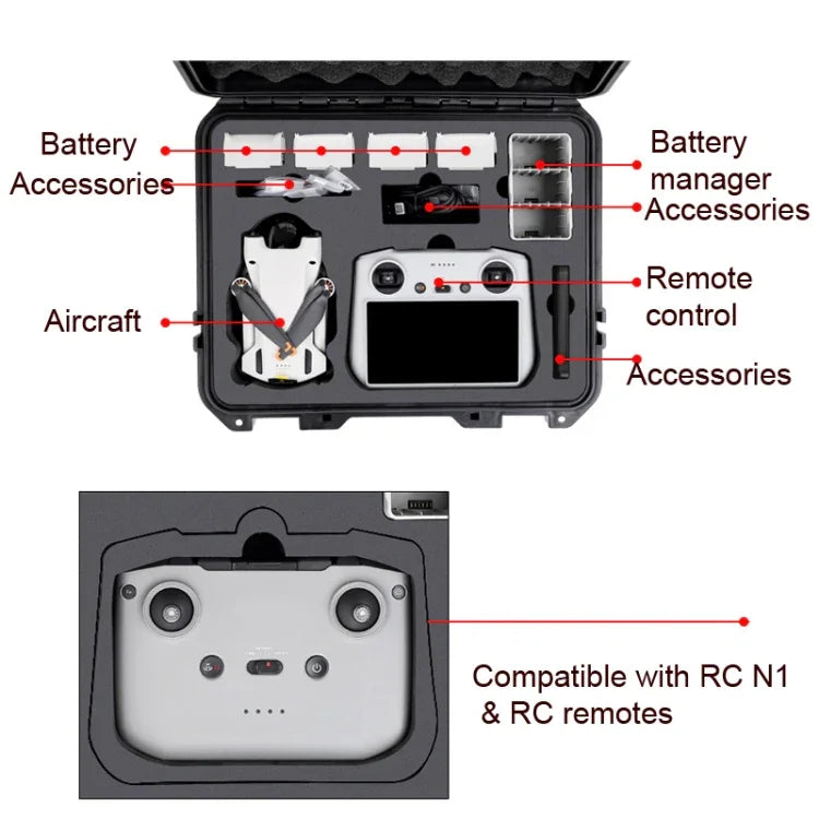 กล่องเก็บของกันน้ำ กล่องป้องกันสำหรับพกพา DJI Mini 3 Pro, สไตล์ 2