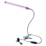 โคมไฟหนีบ USB สำหรับนักเรียน ป้องกันสายตา LED ปรับความสว่างได้, สีม่วง, สีทอง, สีดำ, สีเงิน