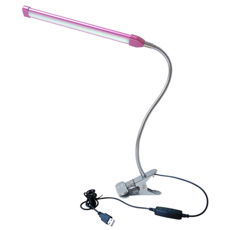โคมไฟหนีบ USB สำหรับนักเรียน ป้องกันสายตา LED ปรับความสว่างได้, สีม่วง, สีทอง, สีดำ, สีเงิน