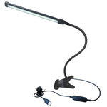 โคมไฟหนีบ USB สำหรับนักเรียน ป้องกันสายตา LED ปรับความสว่างได้, สีม่วง, สีทอง, สีดำ, สีเงิน